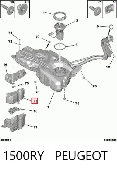 Aditivos del sistema de combustible para motores diésel PEUGEOT 1500RY