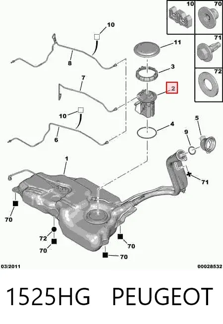 Bomba de gasolina 1525HG Peugeot/Citroen