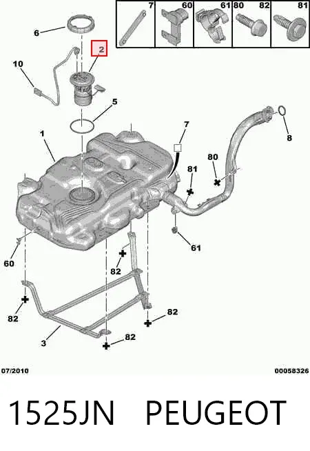Bomba de gasolina 1525JN Peugeot/Citroen