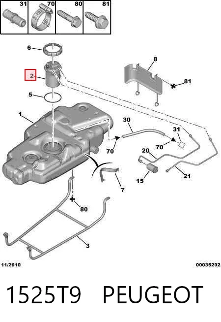 Bomba de gasolina 1525T9 Peugeot/Citroen