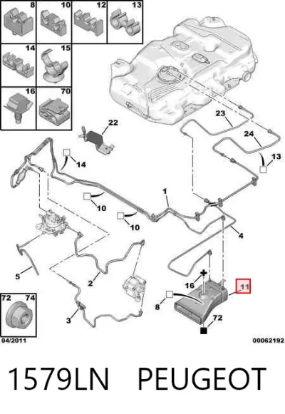 Radiador de enfriamiento de combustible PEUGEOT 1579LN