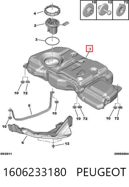 Depósito de gasolina Peugeot 308 SW I