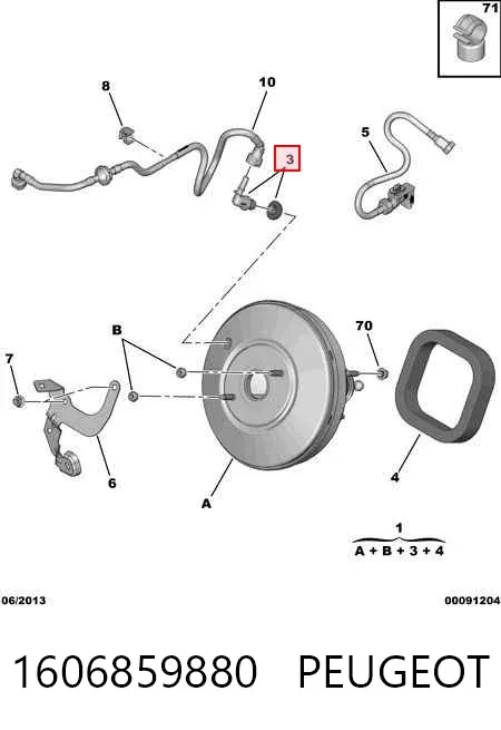 Servofreno 1606859880 Peugeot/Citroen