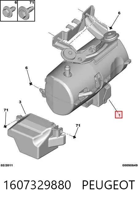 Bomba de dirección 1607329880 Peugeot/Citroen