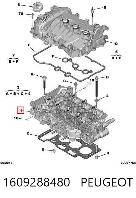 Culata 1609288480 Peugeot/Citroen