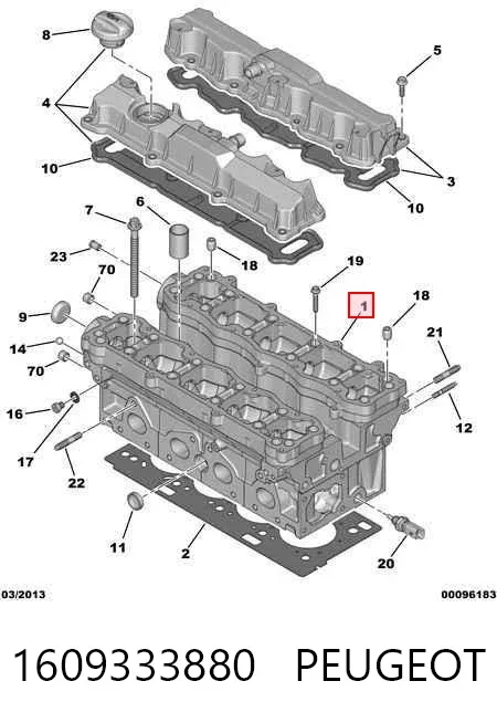 Culata 1609333880 Peugeot/Citroen