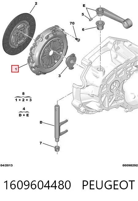 Embrague 1609604480 Peugeot/Citroen