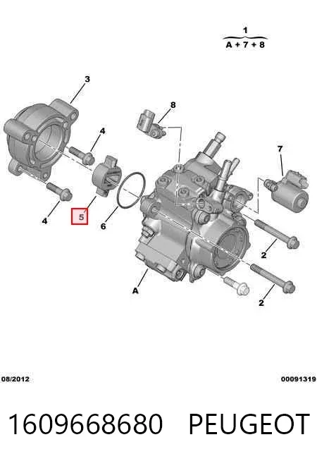 Kit de reparación de bomba de alta presión 1609668680 Peugeot/Citroen