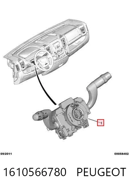 Conmutador columna dirección 1610566780 Peugeot/Citroen