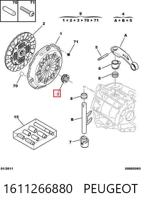 Embrague 1611266880 Peugeot/Citroen