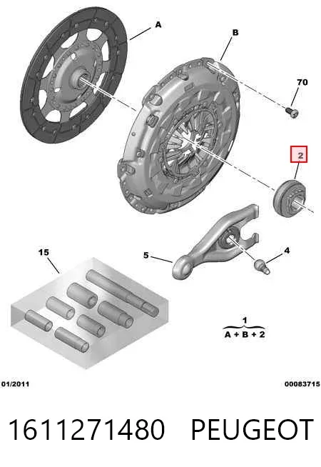 Cojinete de embrague 1611271480 Peugeot/Citroen