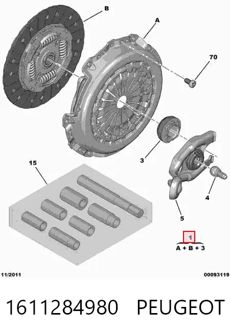 Embrague 1611284980 Peugeot/Citroen