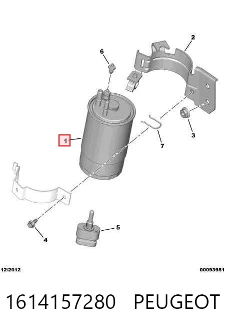 Filtro de combustible 1614157280 Peugeot/Citroen