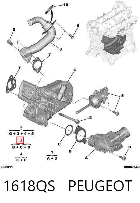 Válvula solenoide de control de presión de sobrealimentación 1618QS Peugeot/Citroen