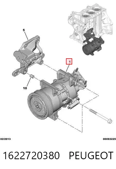 Compresor de aire acondicionado 1622720380 Peugeot/Citroen