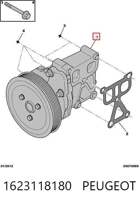 Bomba de agua 1623118180 Peugeot/Citroen