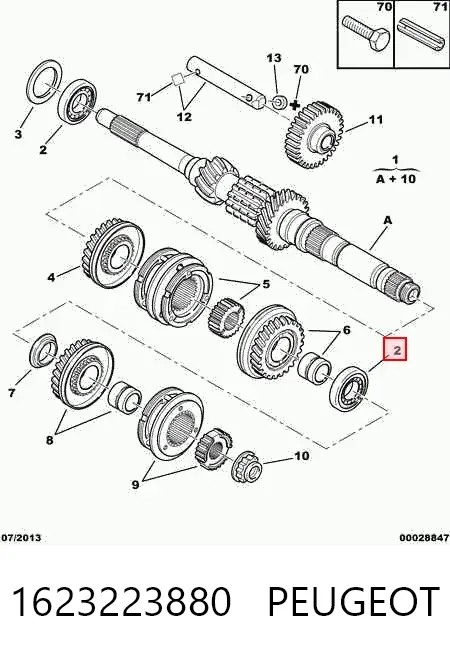 Cojinete, caja de cambios 1623223880 Peugeot/Citroen