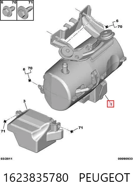 Bomba de dirección 1623835780 Peugeot/Citroen