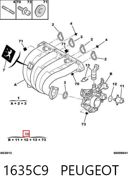 Cuerpo de mariposa Peugeot 306 7B