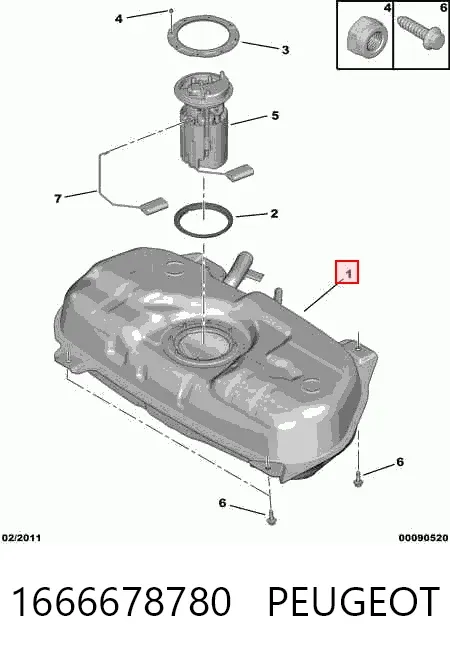 Depósito de gasolina 1666678780 Peugeot/Citroen