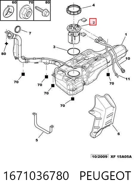 Bomba de gasolina 1671036780 Peugeot/Citroen