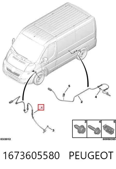 Sensor ABS 1673605580 Peugeot/Citroen