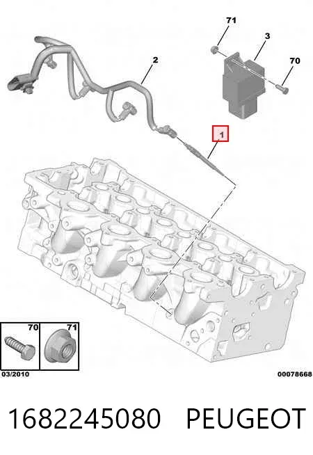Bujía de precalentamiento 1682245080 Peugeot/Citroen