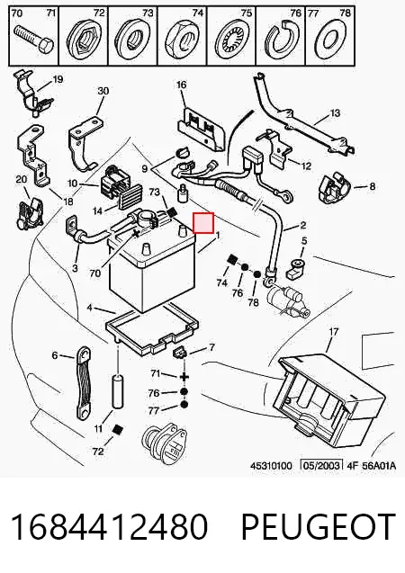 Batería 1684412480 Peugeot/Citroen