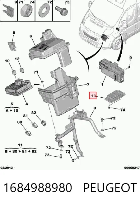 ECU 1684988980 Peugeot/Citroen
