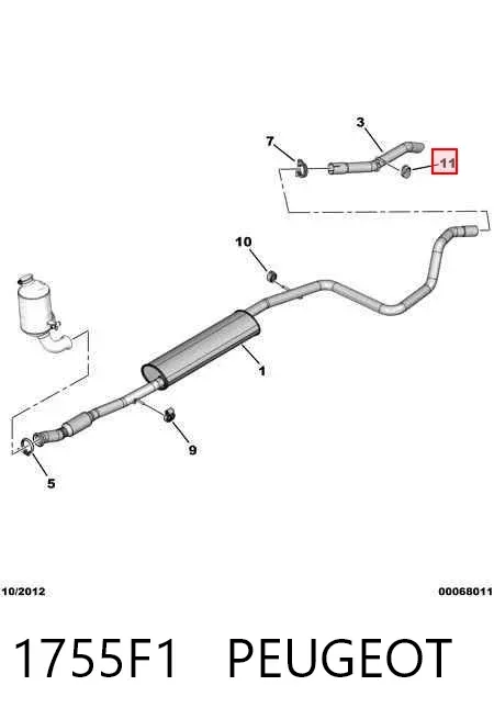 Soporte escape 1755F1 Peugeot/Citroen