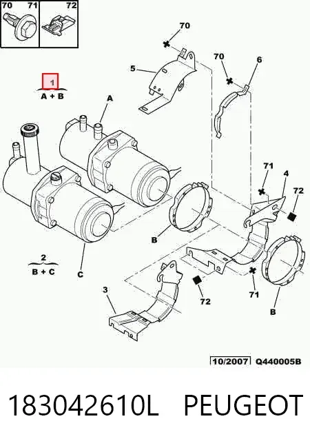 Bomba de dirección 183042610L Peugeot/Citroen