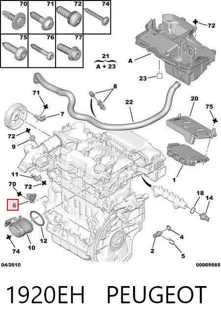 Sensor de cigüeñal 1920EH Peugeot/Citroen