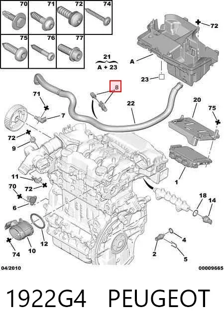 Sensor de temperatura de combustible 1922G4 Peugeot/Citroen