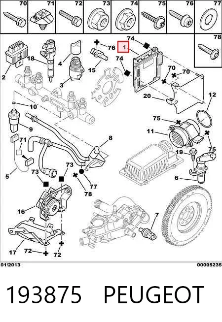 ECU 193875 Peugeot/Citroen