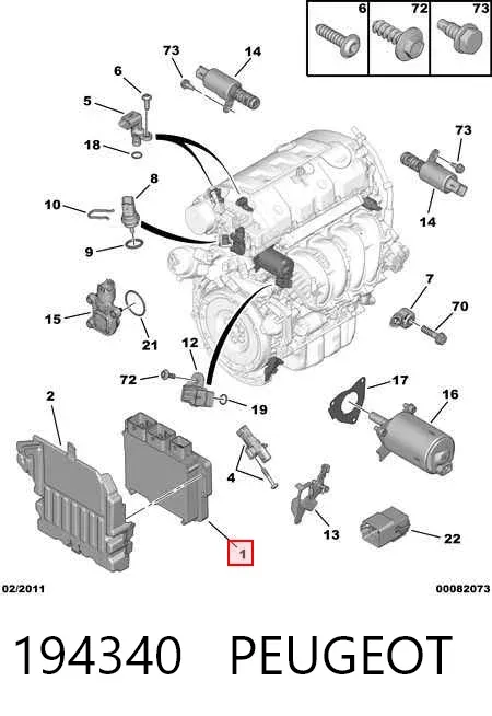 ECU 194340 Peugeot/Citroen