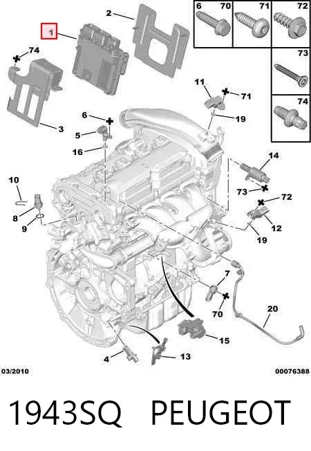 ECU 1943SQ Peugeot/Citroen