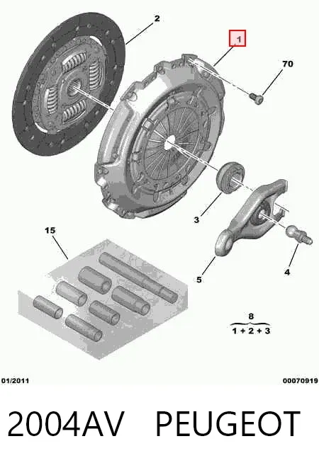 Plato de presión de embrague 2004AV Peugeot/Citroen
