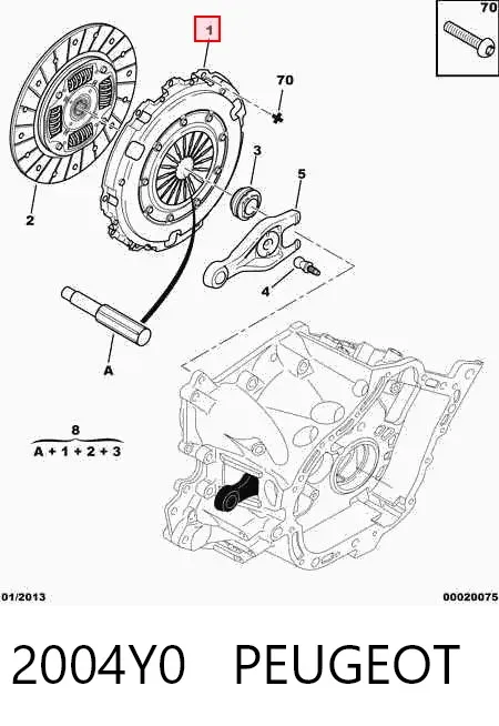 Plato de presión de embrague 2004Y0 Peugeot/Citroen