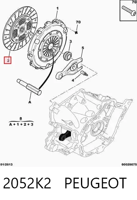 Embrague 2052K2 Peugeot/Citroen
