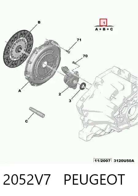 Embrague 2052V7 Peugeot/Citroen