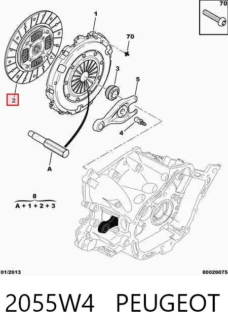 Disco de embrague 2055W4 Peugeot/Citroen