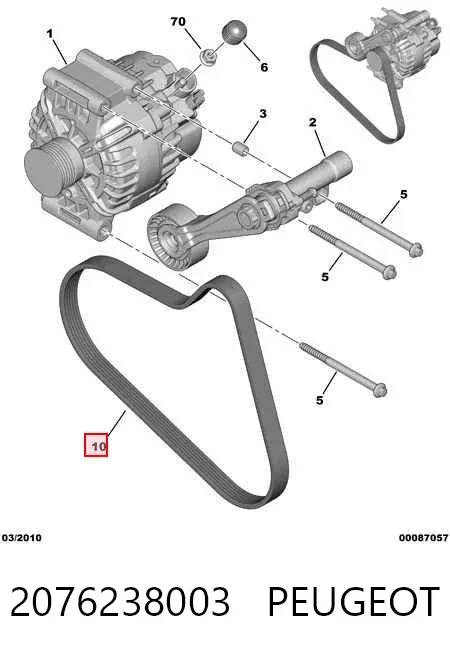Correa distribución 2076238003 Peugeot/Citroen