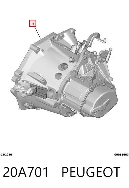 Caja de cambios 20A701 Peugeot/Citroen