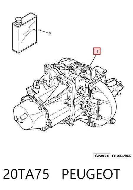 Caja de cambios 20TA75 Peugeot/Citroen