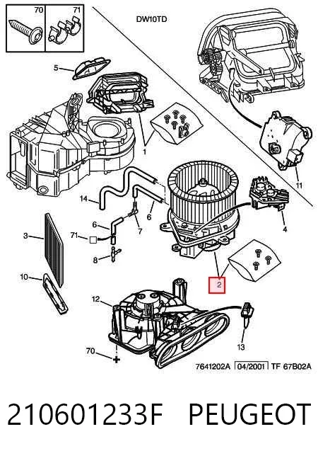 Ventilador habitáculo 210601233F Peugeot/Citroen