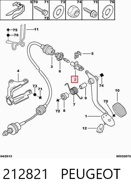 Cable de embrague 212821 Peugeot/Citroen