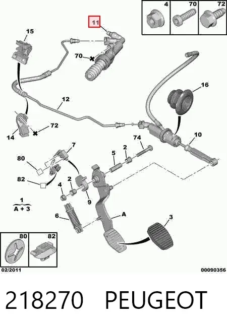 Bombin de embrague 218270 Peugeot/Citroen
