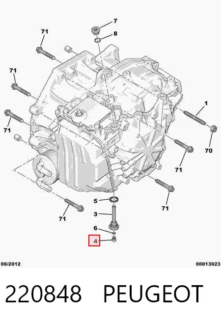 Tapón del cárter de la transmisión automática 220848 Peugeot/Citroen