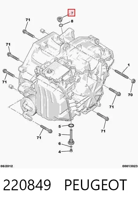 Tapón del cárter de la transmisión automática 220849 Peugeot/Citroen