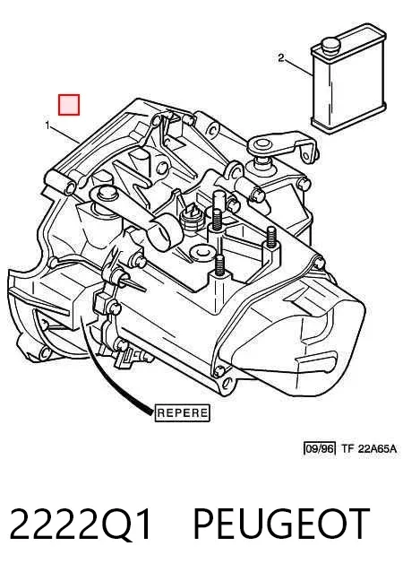 Caja de cambios 2222Q1 Peugeot/Citroen